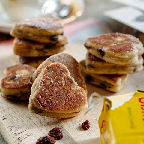 Heart Shaped Shirgar Butter Welsh Cakes